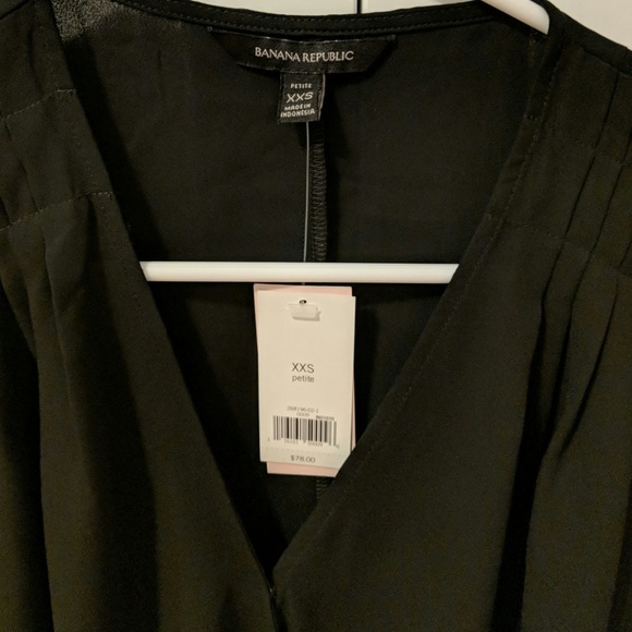 NWT Banana Republic Pleated Wrap Top - Picture 2 of 8